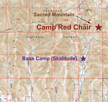 Camp Red Chair on topo