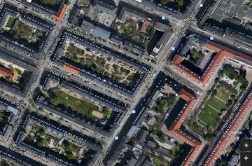 Frederiksberg Flat in Copenhagen. Image: Google Maps