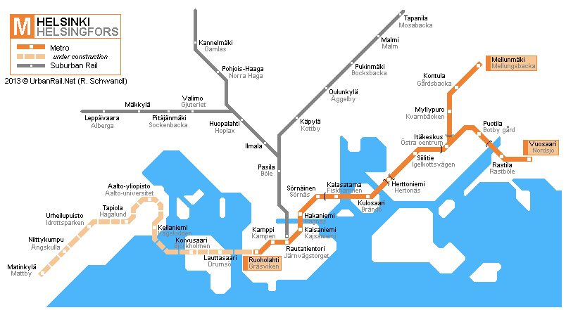 Helsinki Metro line